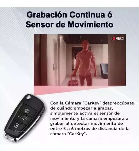 Cámara oculta en una alarma de auto control remoto 