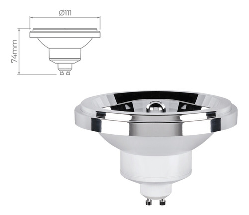 Kit 6x Lâmpada Eco Ar111 Stella 11w 24º 2700k Stl23444/27 Cor Da Luz Branco-quente 110v/220v