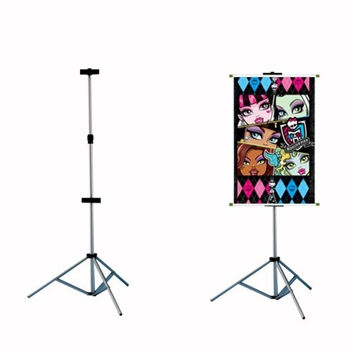 3 Porta Banner Com Garras 2,20m Suporte Pedestal Tripé