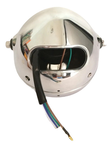 Imagen 3 de 4 de Faro Delantero Gn 200 Suzuki Redondo Cromado