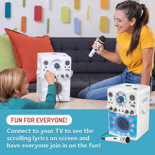 Máquina De Karaoke Para Cantar Portátil Con Micrófono Con Ca