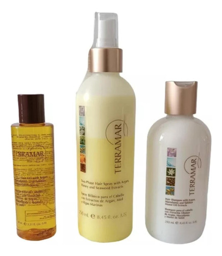 Kit Terramar Spray Bifásico+shampoo+oleo Argan