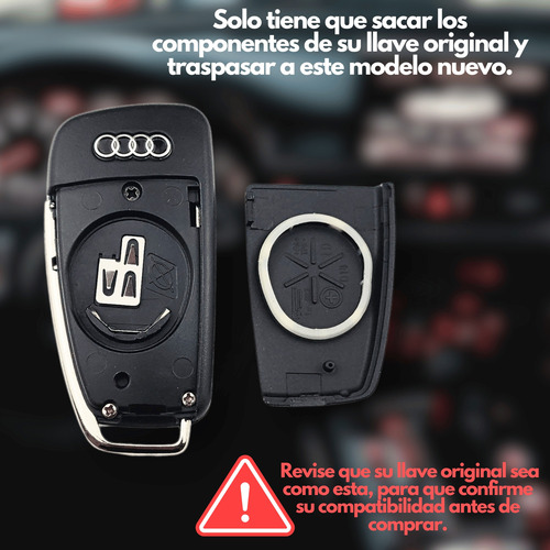 Carcasa Llave Control Audi A1 A3 A4 A6 Tts3 S4 Q5 Q7