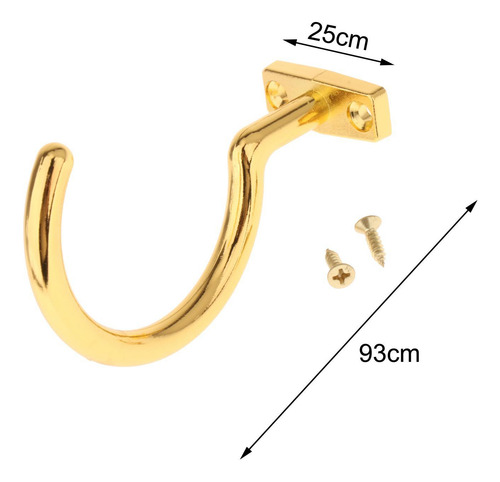 Gancho Para Taco De Mesa De Billar, Soporte De Metal Dorado,