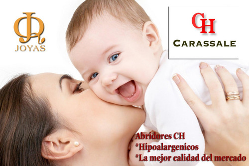 Imagen 3 de 6 de Par Abridores Ch Perno Oro 18kts Bebe Perlas Chicas 4mm 310