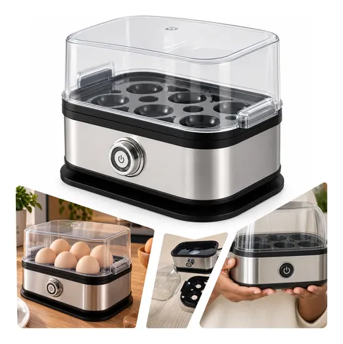 Cozedor De Ovos Legumes Eletrico À Vapor Portatil 110 E 220v Transpa