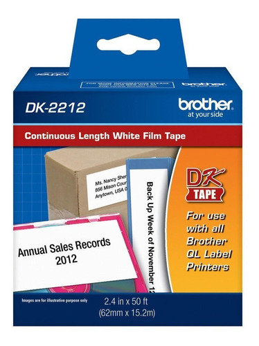 Cinta Brother Dk2212 Plastica, 62mm X 15.2m. Ql800 Ql820 Nwb