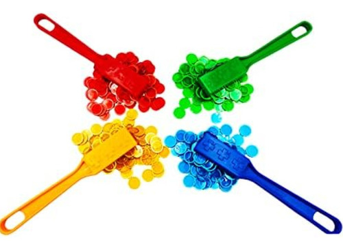 100 Fichas De Color Plásticas 15mm Educativas Bingo + Iman