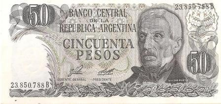 Billete 50 Pesos Argentina