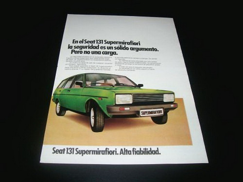 (pa094) Publicidad Clipping Seat 131 Supermirafiori * 1981