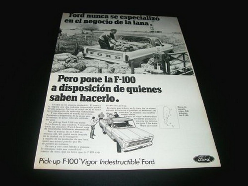 (pa224) Publicidad Clipping Pickup Ford F-100 * 1970