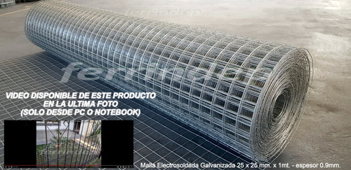 Imagen 4 de 9 de Tejido Electrosoldado 25x25mm 1mt Malla Alambre X Metro