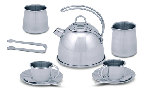 Juego De Té En Acero Inoxidable Con Soporte De Almacenaje