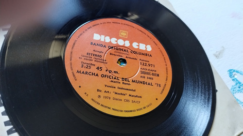 Disco Marcha Oficial Mundial 78 Vocal E Instrumental Ep (Usado)