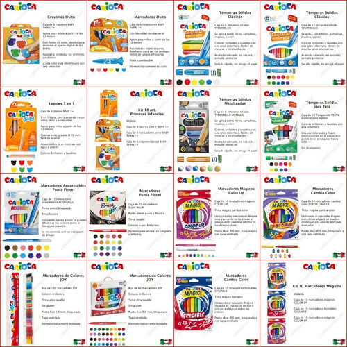 Imagen 9 de 9 de Caja 100 Marcadores Colores Carioca Italianos 1 Metro Cuotas