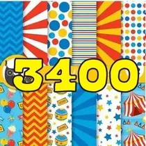 Comprar Kit Scrapbook Actualizado Papeles Circo Payasos + 3400 Image