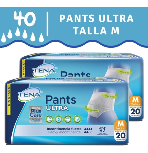 Pañal Tena Pants Ultra Medio 30 Und. Pañales Para Adulto