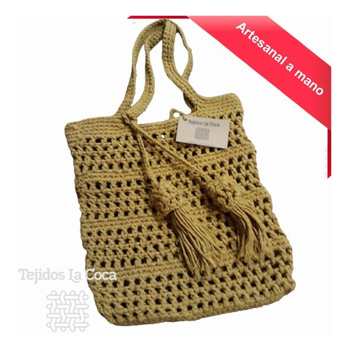 Imagen 3 de 9 de Bolsa De Red Hilo Crochet / Bolso Playero / Artesanal