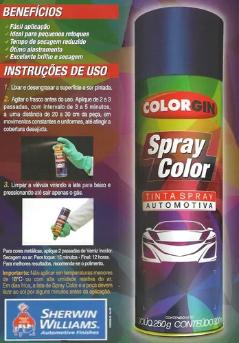 Kit Sprays Pintura, Carro