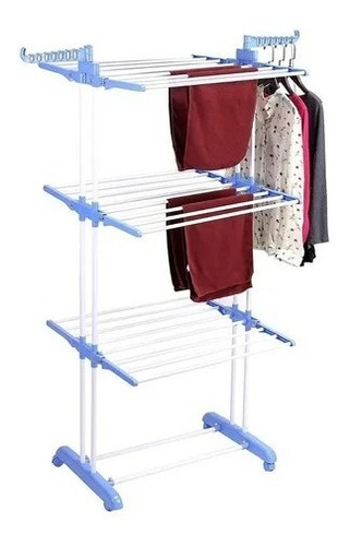 Tendedero Organizador Colgador Ropa Plegable 3 Niveles