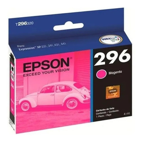 Cartucho Epson 296 T296320 Xp431 Xp241 Xp231 Magenta