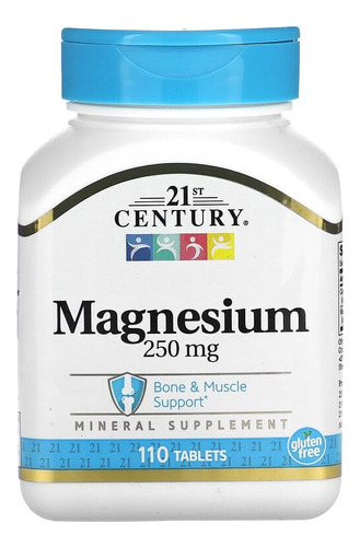 21st Century, Magnesio, 250 Mg - Unidad a $727