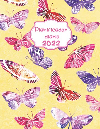 Agenda 2022: Patron Vintage De Mariposas Rosas Planificador