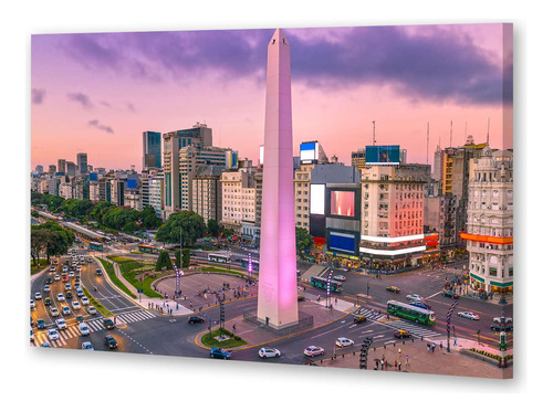 Cuadro 60x90cm Obelisco Noche Buenos Aires Monumento M1