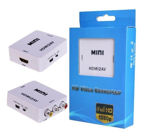 Adaptador Conversor Av Rca Análogo A Hdmi Digital