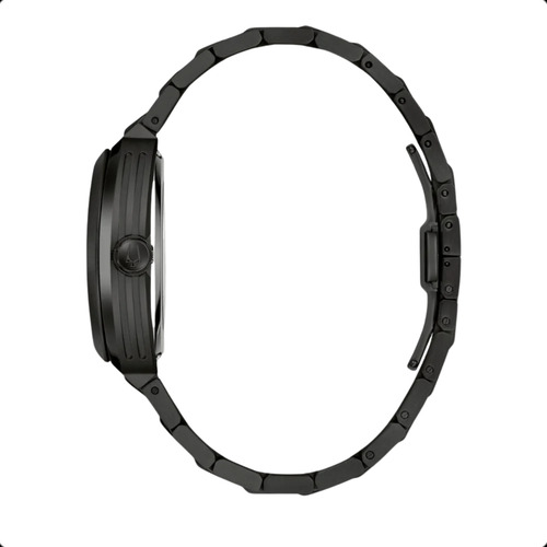 Relógio Bulova Masculino Automático Maquina 98a320 Correia Preto Bisel Preto