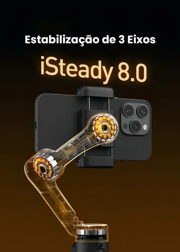 Hohem Gimbal Celular Estabilizador Isteady V3 + Kit Ia Pró Preto