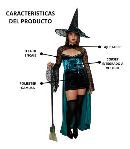 Disfraz de bruja 2025 sensual
