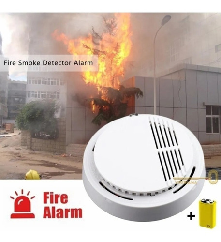 Sensor Detector Humo Autonomo Bateria 9 Volts Pack X 10 Unid