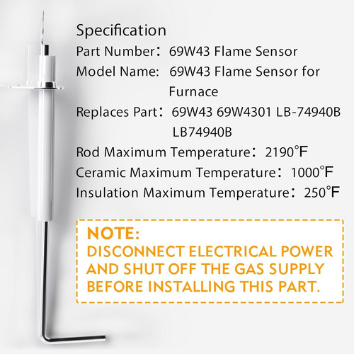Horno Con Sensor De Llama 69w43: 1 Sensor De Llama Actualiza