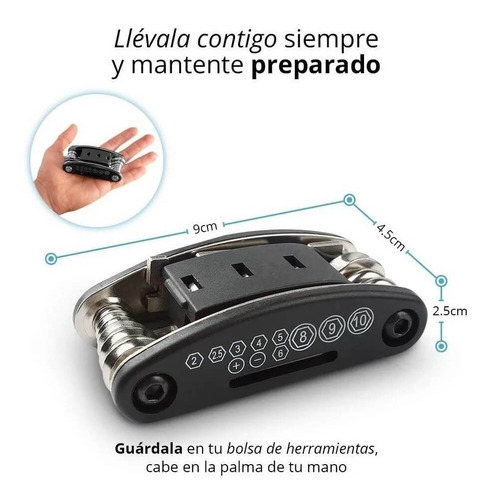 Imagen 7 de 10 de Multiherramienta 16 En 1 Reparación Bicicleta Mtb Montañera