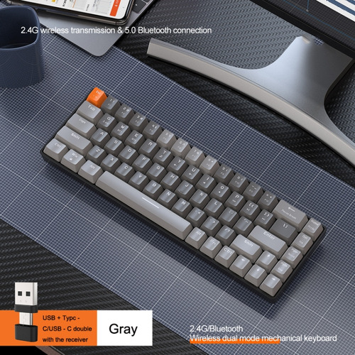 Ziyou Lang K68 Keypad, Style: Green Shaft Version (gray)
