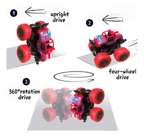 Pacote Com 4 Brinquedos Monster Truck Brinquedo Push And G