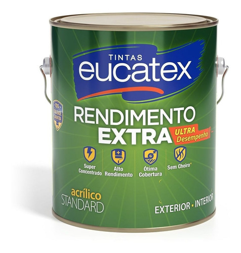 Eucatex Rendimento Extra Fosco 3,6 Litros Branco