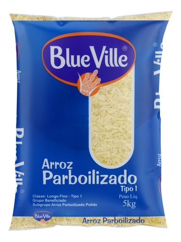 Arroz Parboilizado Tipo 1 Blue Ville Pacote 5kg