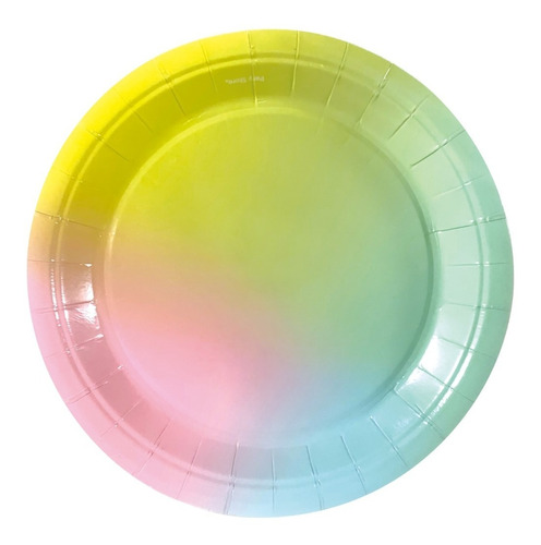 Party Store - Platos Polipapel Color Pastel De 17 Cm X 6 Un.