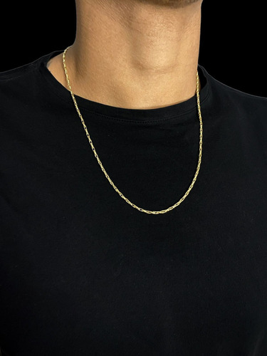 Cordão De Ouro Maciço Corda Dupla Alongada 5.5 Gramas