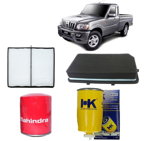 Kit Filtro Air Aceit Poln Combu  Mahindra Pick Up 2.2 11-18