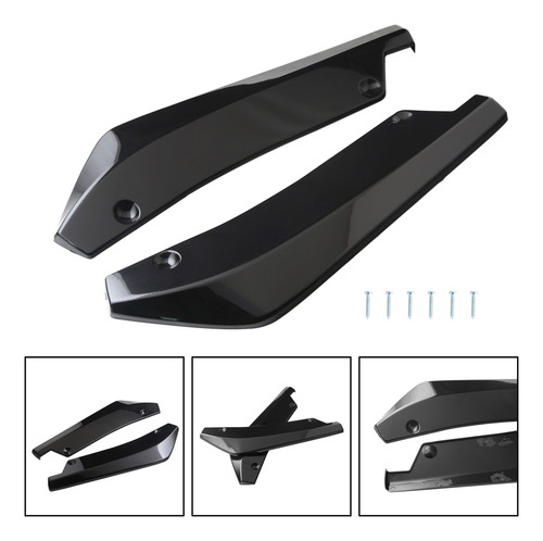 P 2x Car Auto Bumper Lip Diffuser Splitter Canard Protector