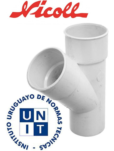 Ramal Tee Y Pvc 40mm 45 Grados M-h Reforzado 3.2mm Nicoll