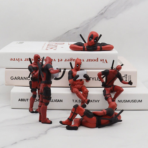 Para 6 Piezas Dead Pool Anime Decoración Del Hogar Y Modelo