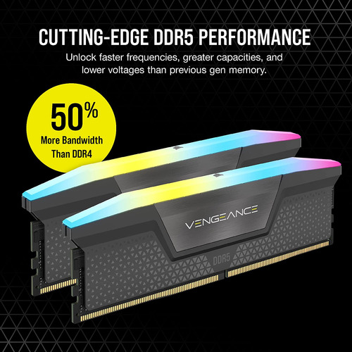 Ram Corsair Vengeance Rgb Ddr5 5200mhz, 64gb (2 X 32gb), Amd