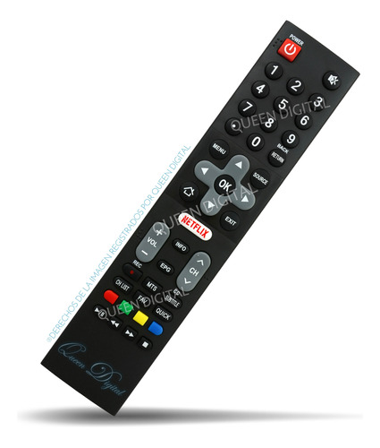 Control Remoto Smart Tv Para Vizzion Sanyo Hs-6719j-00 Netfl