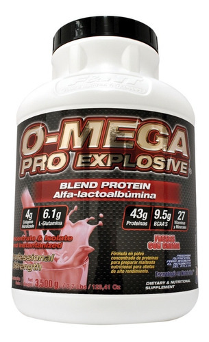 Omega Pro Explosive 3,500 Gr Blend Protein Whey Protein F&nt Sabor Fresas con crema