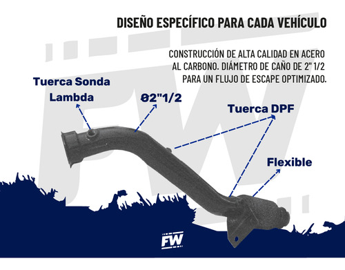 Downpipe S10 2.8 Td 2013-2017 Bajada Escape Tubosil