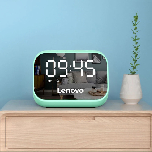 Reloj Parlante Lenovo Speaker Ts13 Bluetooth Vintage Verde